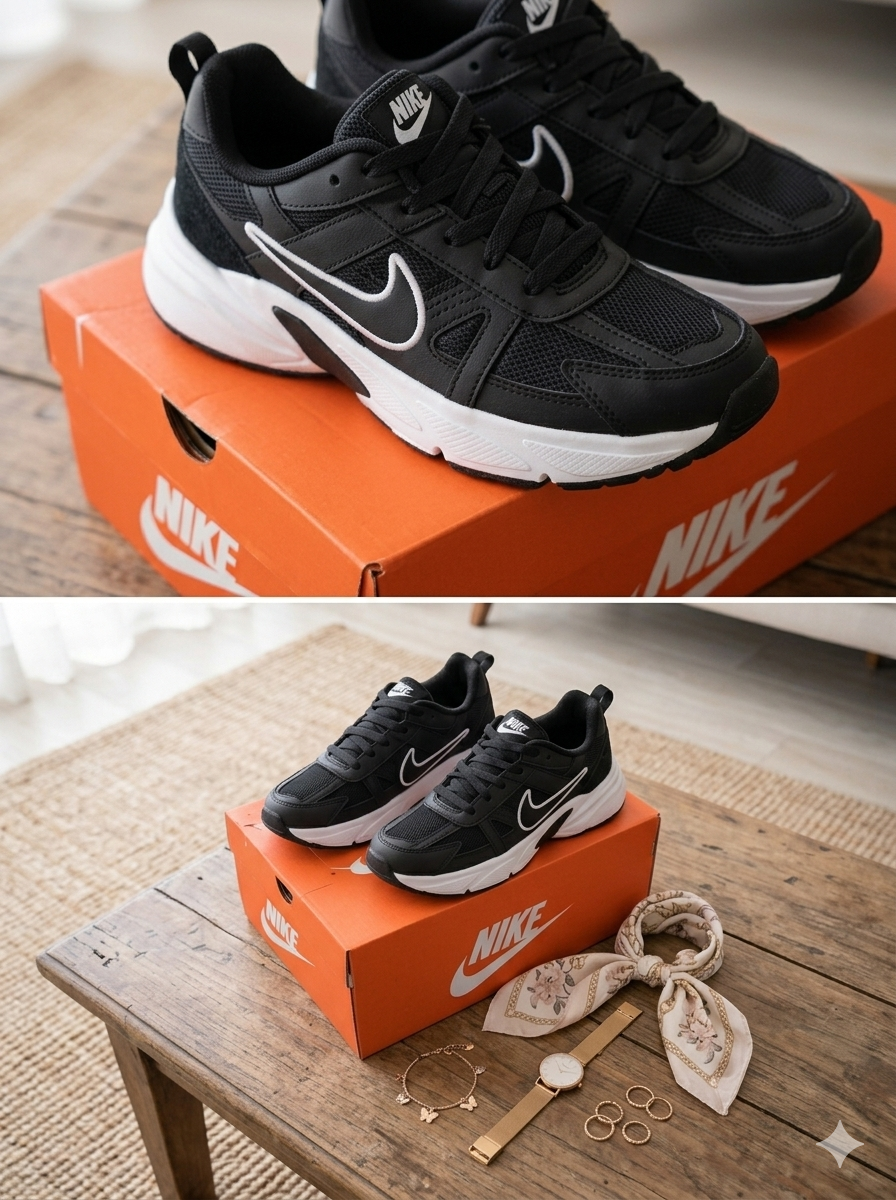 Nike FC Negro con Blanco para Dama – Estilo Único y Máximo Confort